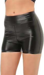 Shorts Sexis de Cuero PU Negros