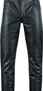 Pantalones de Cuero Genuino para Hombre