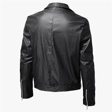 Chaqueta Bomber de Piel Sintética para Hombre