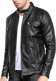 Chaqueta de Cuero para Hombre - Invierno Negro