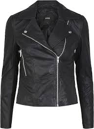 Chaqueta de Cuero Negra YAS Sophie para Mujer - XS