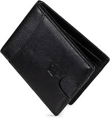 Cartera de Cuero Negro para Hombre con Protección RFID