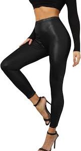 Pantalones de Cuero Ajustados para Mujer