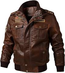 Chaqueta de Moto Vintage para Hombre